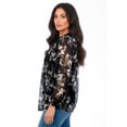 thumbnail image 2 of Roaman's Women's Plus Size Swing Chiffon Pleated Blouse, 2 of 4