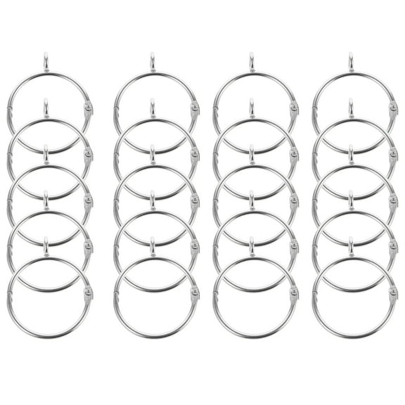 Raindrops 20pcs Shower Curtain Rings Shower Curtain Hooks Bathroom Anti-Drop Round Shower Rings