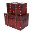 thumbnail image 4 of Wood Suitcases, Wooden Storage Box Multifunctional  for Souvenir for Postcard, 4 of 7