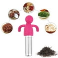 thumbnail image 3 of Tea Infuser under $5! CQCYD Human Shape Tea Infuser, Stainless Steel Tea Filter with Silicone Handle, Creative Tea Strainer for Cup Pot, Reusable Tea Maker for Loose Leaf Tea, 3 of 4