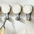 thumbnail image 3 of Suction Cup Hooks – Heavy Duty, Waterproof & Reusable Vacuum Hooks for Bathroom & Kitchen – Adjustable, 1 Pack, No Tools Required (1Pack/Suction Hook(White)), 3 of 7