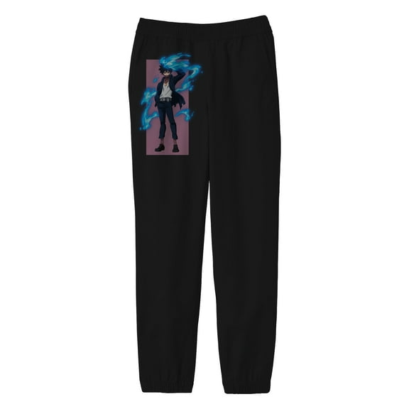 My Hero Academia Dabi Character Youth Black Graphic Sweatpants-Medium