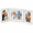white, variant on dark brown 3-opening triple photo frame holds 4x6 and 5x7 photos