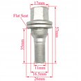 thumbnail image 2 of 4pcs 17mm Hexagon Wheel Bolts 003549817 Tire Nuts Studs,4, 2 of 4
