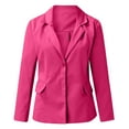 thumbnail image 5 of kpoplk Womens Blazer, Women's One Button Boyfriend Blazer for Work Casual - Ladies Jackets Outfits Suits for Work Womens Blazers For Work Casual(Hot Pink,XXL), 5 of 5