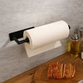 thumbnail image 6 of Bobasndm Paper Towel Holder Under Cabinet Brushed Nickel Wall Mount Paper Towel Holders Under Counter Hanging Paper Towel Rack Self-Adhesive with Damping Stainless Steel for Kitchen Bathroom, 6 of 9