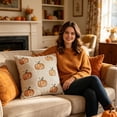 thumbnail image 3 of 18x18in 3D Tufted Pumpkin Fluffy Plush Throw Pillow Cover Hidden Zipper Soft Autumn Sofa Bedroom Decor Cushion, 3 of 3