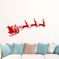 thumbnail image 4 of Patrón de tres renos y Santa Claus Adhesivos de pared de Navidad Decoración de la pared Pegatinas extraíbles para escaparate de la tienda Escaparate de cristal Sala de estar, 4 of 5