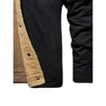 thumbnail image 4 of Men's casual heavyweight cotton-polyester jacket with buckle closure, multiple pockets and bull head logo - solid color autumn and winter coat, 4 of 5