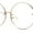 Gold, variant on Womens Round Circle Lens Rimless Hippie Metal Rim Eyeglasses Gold