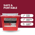 thumbnail image 4 of Sharps Container for Professional and Home Use - 5 Quart / 5 Liter Large Size Sharp Container Needle Disposal Containers for Needles Pack of 3, 4 of 6