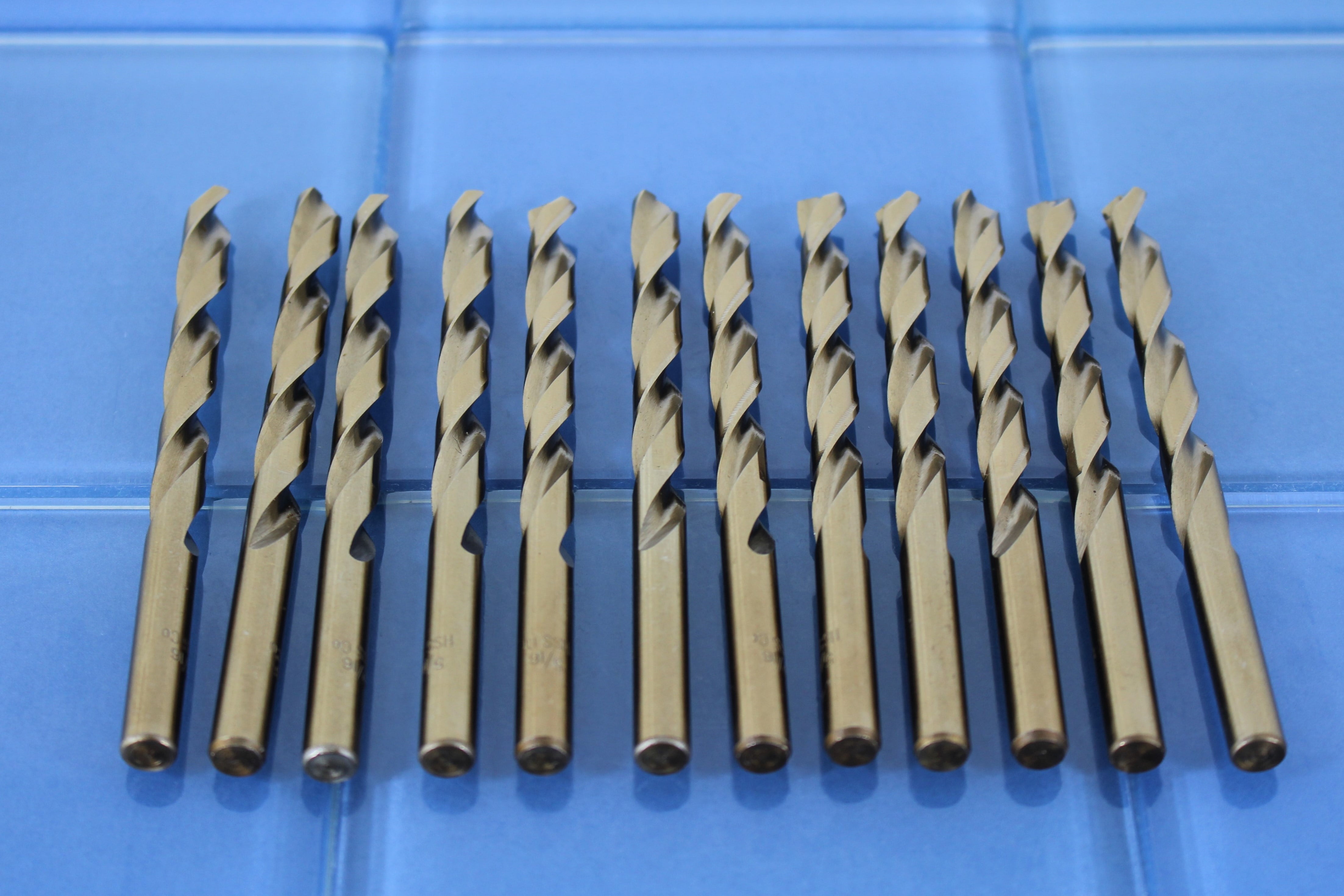 TEMO 12 pc 5/16 Inch Cobalt 135 Degree Jobber Drill Bit 6 Inch Length