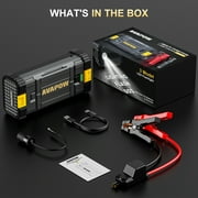 AVAPOW 4000A Peak Car Jump Starter, 27800mAh Battery Jump Starter, Portable Battery Booster, 12V Jump Box with LED Light, USB QC 3.0, Yellow