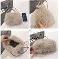 thumbnail image 2 of HMSHA Women Small Faux Fox Fur Tote Bag Mini Furry Top Handle Bag Plush Shoulder Bag Crossbody Bag Handbag, 2 of 7