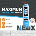 thumbnail image 2 of Neox Closed Cell Spray Foam for Insulation - 6 x 29.6 Oz High-Density Polyurethane Cans, Covers 120 Sq.Ft., Includes Nozzle, (No Spray Gun), 2 of 9