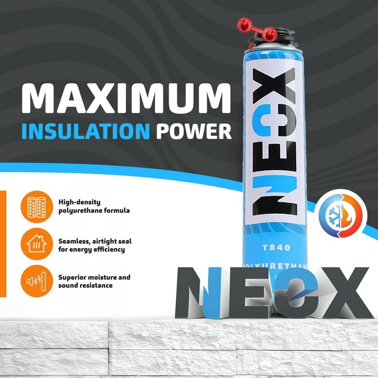 Neox Closed Cell Spray Foam for Insulation - 6 x 29.6 Oz High