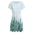 thumbnail image 4 of Cactus Dress Summer Street Style Dresses Female Short Sleeve Printed Sundress, 4 of 7