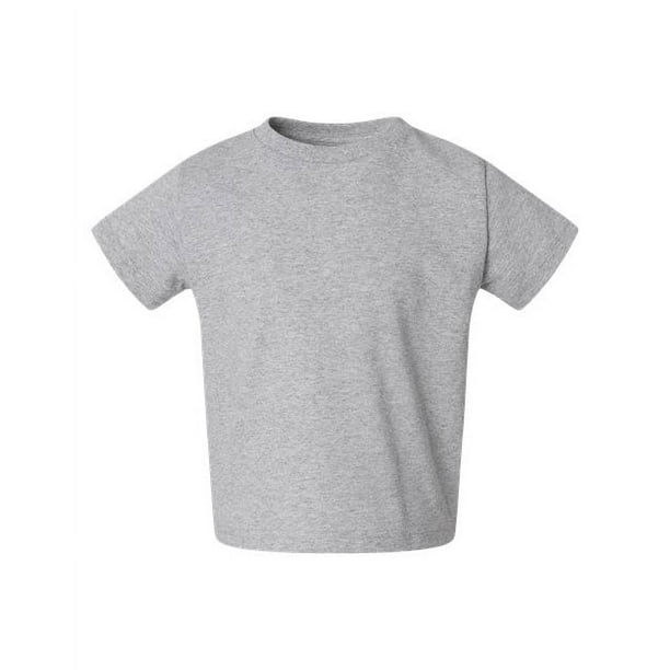 Rabbit Skins Camiseta de manga corta para niños pequeños de 5.5 oz, 3T, Heather PIELES DE CONEJO 3301T