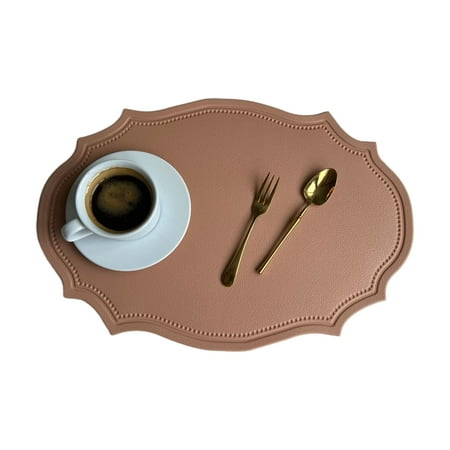 

PVC Place Mats Kitchen Dining Table Mats Steak Pad Anti-scalding Insulation Pads INS Style Oval Shaped for Home Kitchen