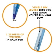 BIC Round Stic Xtra Life Ballpoint Pens, Medium Point, Blue Ink, 60 Count
