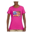 thumbnail image 2 of Wild Bobby, Colorful Neon Flag Hearts Love, Streetwear, Women Graphic Tee, Fuschia, Large, 2 of 3