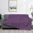 thumbnail image 2 of Fotbe Retro Florals Purple Manta de Franela con Estampado, Manta Ultrasuave para Cama, Sofá, Auto, Hipoalergénica y Antibolitas-40"x30", 2 of 6