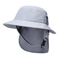 thumbnail image 4 of TISHITA Portable Surf Bucket Hat Neck Cover Visor for Surfing Boating Beach Gray, 4 of 7