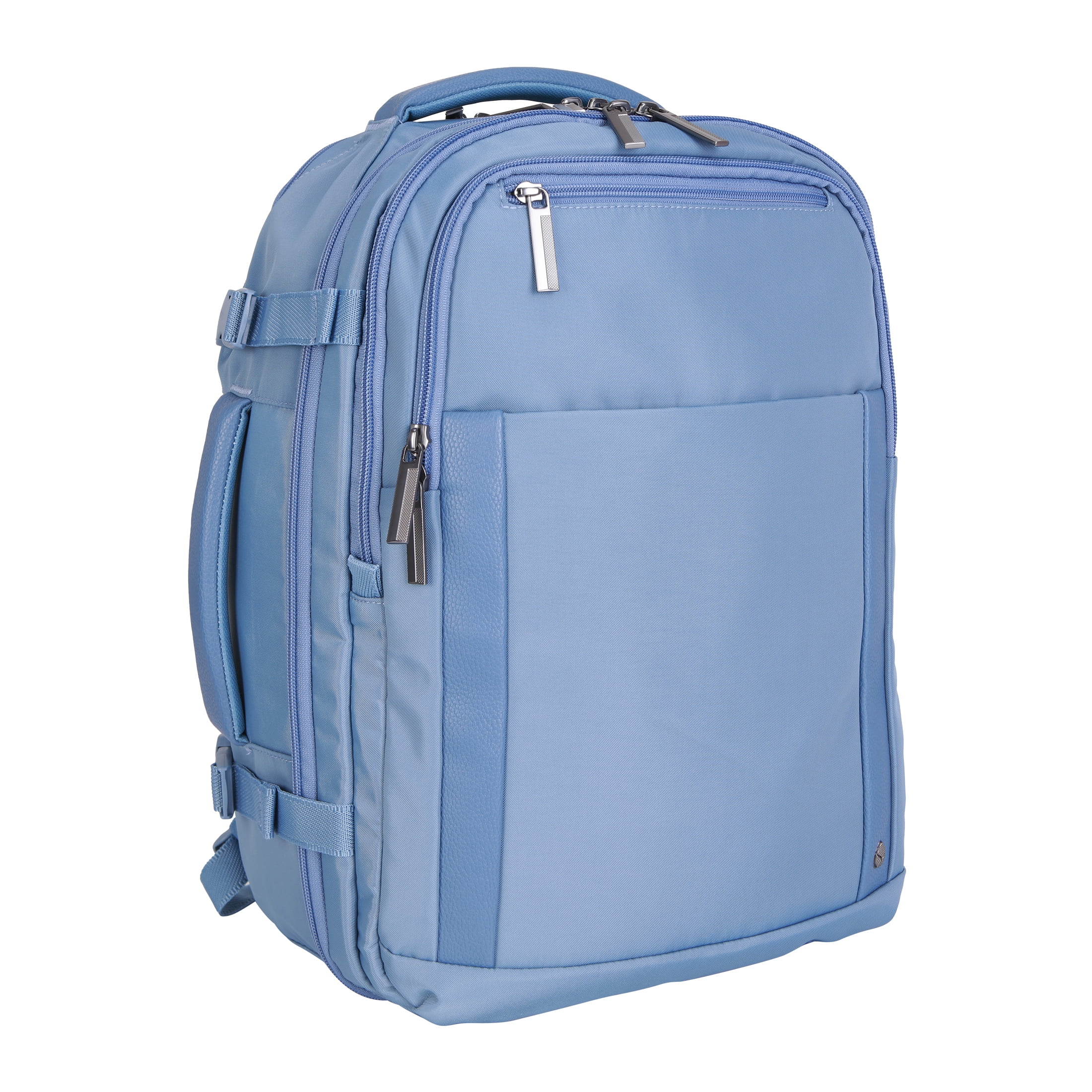 btL 18-inch Nylon Travel Backpack with 15-inch Laptop Sleeve, Blue Shadow