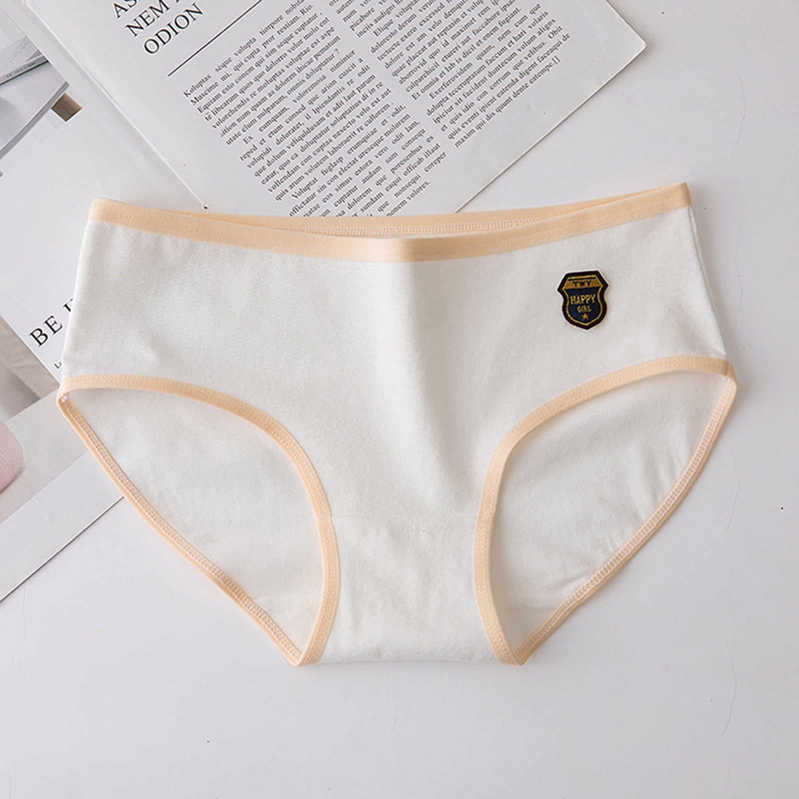 Lopecy-Sta Women Sexy Fashion Solid Color Breathable Soft Stretch Underwear  Panties Discount Clearance Underwear Women Birthday Gift White 