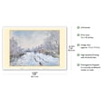 thumbnail image 2 of Snow at Argenteuil France - From an Original Color Painting by Claude Monet c.1874 - Master Art Print (Unframed) 12in x 18in, 2 of 4