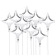 thumbnail image 3 of 10 globos de aluminio con forma de estrella de cuatro puntas de 10 pulgadas para decoración de aniversarios, bodas y fiestas (plateados), 3 of 5