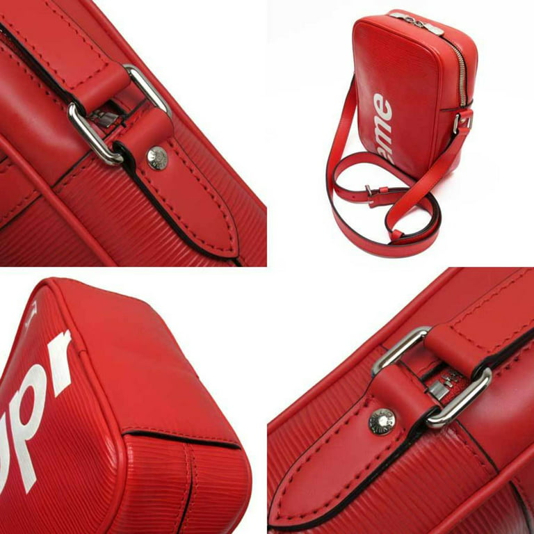 Louis Vuitton x Supreme Brand New LV x Supreme Red Epi Leather Danube PM  Bag
