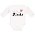 thumbnail image 3 of Inktastic Alaska Butterfly Girls Long Sleeve Baby Bodysuit, 3 of 5
