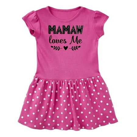 

Inktastic Mamaw Loves Me Grandchild Outfit Gift Toddler Girl Dress
