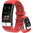 thumbnail image 1 of ECG Smart Watch (Red), IP68 Waterproof Fitness Tracker, with EKG PPG SPO2 Temperature Measurement Heart Rate, Blood Pressure, Sleep Monitor, Calorie Counter, Fitness Activity Tracker, 1 of 5