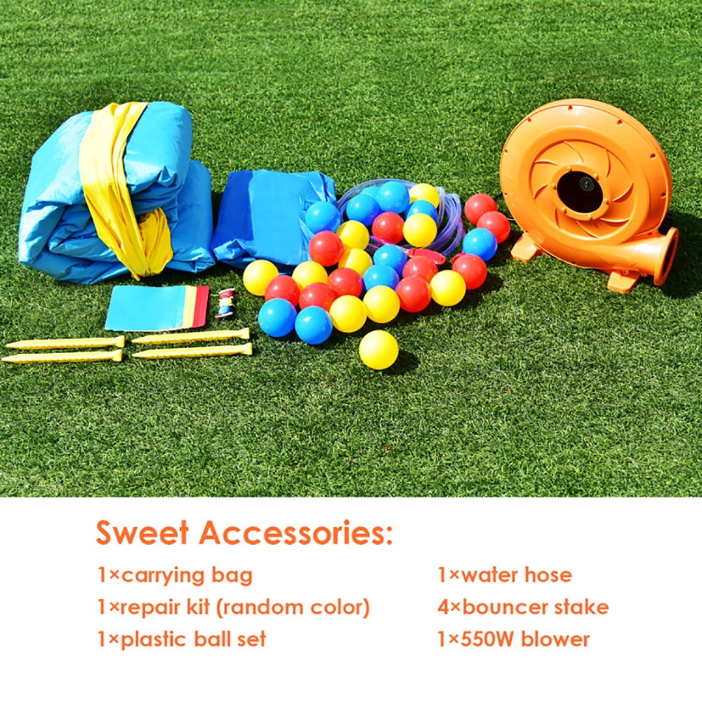 Aimee Lii Inflatable Kids Slide Bounce House with 550W Blower, Kids Bounce House for 5+