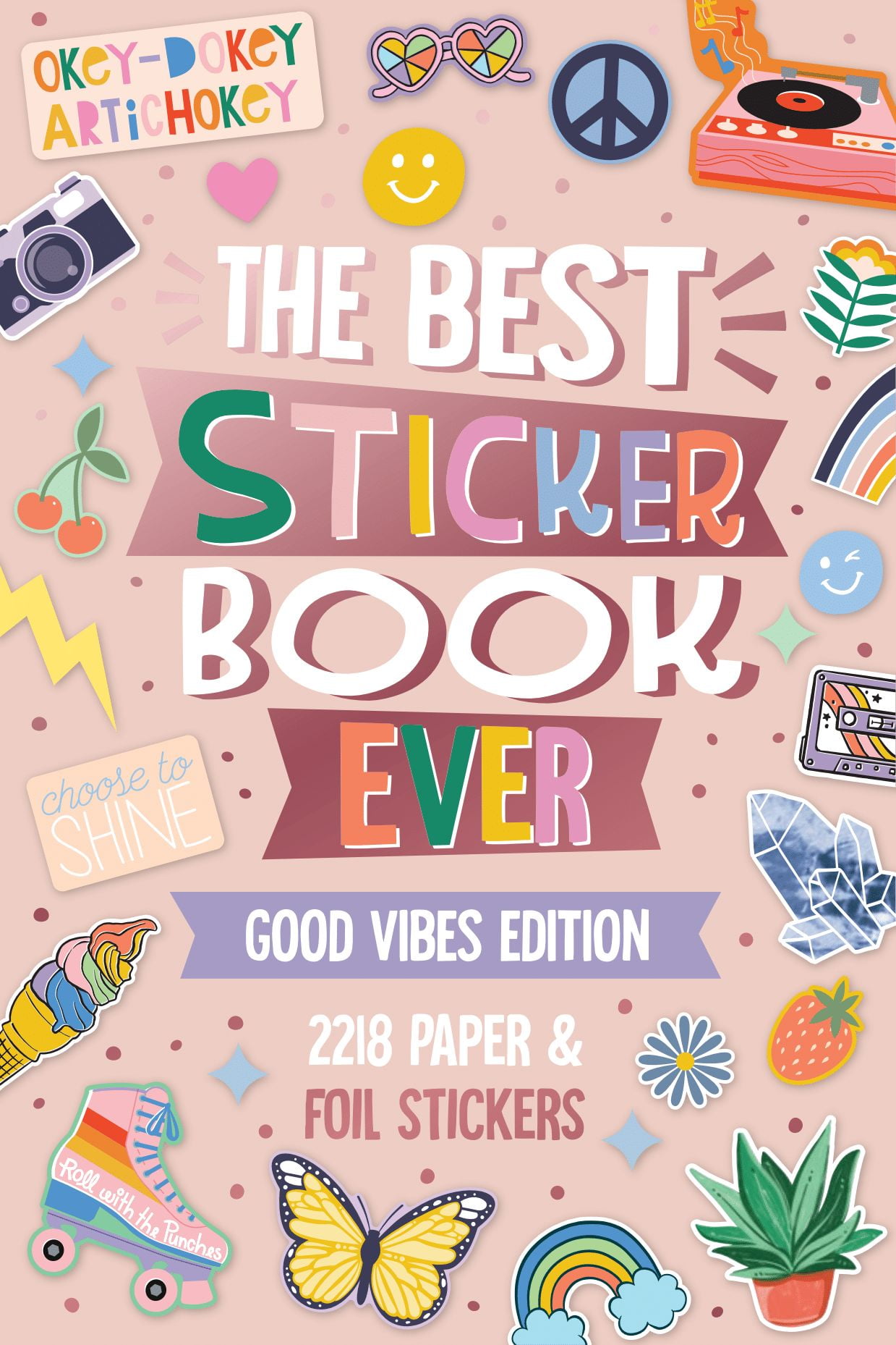 Pen+Gear The Best Sticker Book Ever, Good Vibes Edition, Pink and Multicolor, Cute Pattern 40 Pages
