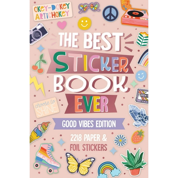 Pen+Gear The Best Sticker Book Ever, Good Vibes Edition, Pink and