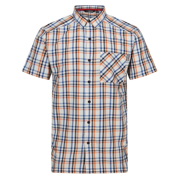 Regatta Mens Mindano VIII Checked Short-Sleeved Shirt
