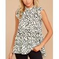 thumbnail image 2 of Camisa de mujer, cuello de muñeca, manga corta, top con estampado de puntos, camiseta informal, blanco, XXL Noticed AP001622-15, 2 of 7