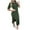 Green, variant on Summer Dresses for Women 2025 Ndbuld Women's Casual Short Sleeved Split Solid Round Neck Dress Green L
