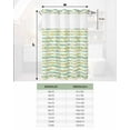thumbnail image 6 of No Hook Shower Curtain with Snap in Liner, Hand Drawn Summer Tropical Yellow Pineapple Green Stripes Shower Curtains for Bathroom, Washable Shower Curtain Liner Set with Mesh Top Window, 66"x72", 6 of 6