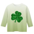 thumbnail image 3 of St.Patrick's Day Agkizg Toddler Baby Girls Summer Tops, Short Sleeve T-shirt for Kids, Toddler Girls 3/4 Sleeve Blouse Tee Children Green Printing Crewneck T Shirts, Sizes 12-13 Years, 3 of 4