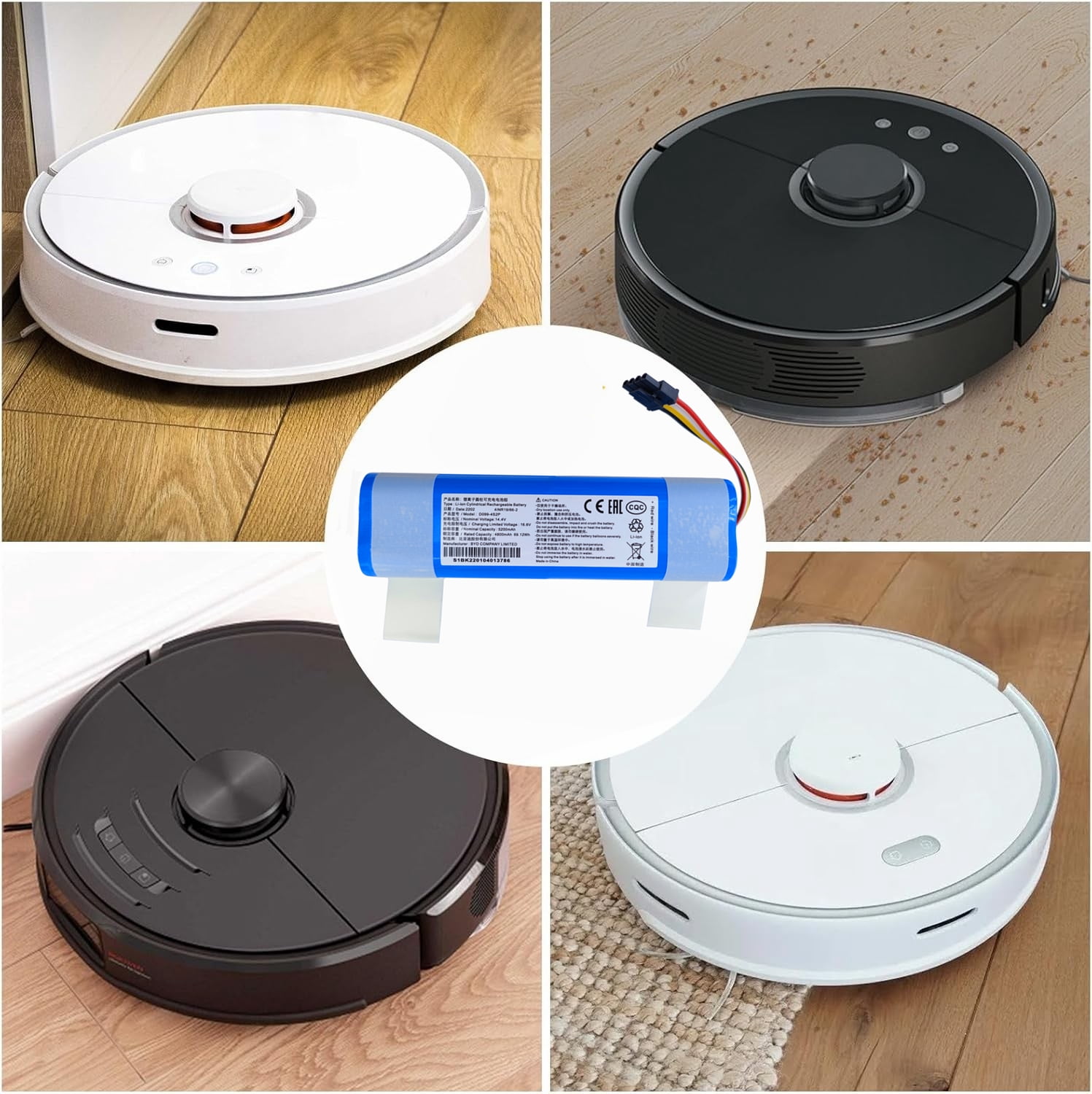 New Battery For Roborock Robot Vacuum E4 S4 S5 Max S6 S7 S8 Pro S50 S51 S52 S55 T60 T61 T65 T70