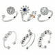 thumbnail image 1 of Juego de 6 anillos de ansiedad giratorios, ajustables y unisex, perfectos para aliviar el estrés y como regalo de cumpleaños, 1 of 8