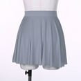 thumbnail image 7 of Zaldita Women's Versatile Mini Skater Skirt Plain Pleated Casual Mini Skirt Stretchy Flared Mini Skirt Grey One Size, 7 of 7