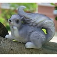 thumbnail image 2 of Estatuil de estatua de jardín de animales de ardil de resina: decoración artística oficina en interiores y exteriores gris CUTICAT Estatuilla de ardilla de jardín, 2 of 8
