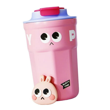 

dosili Insulated Coffee Travel Mugs Cold Water Cup Double Walled Cartoon Thermal