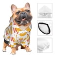thumbnail image 3 of Fotbe Hot Dog Print Small Dog Sweater Hoodies Pet Grey Hooded Soft Fleece Sweatshirts with Pocket Fall Winter Puppy Cat Sweaters Warm Clothes-XX-Large, 3 of 7