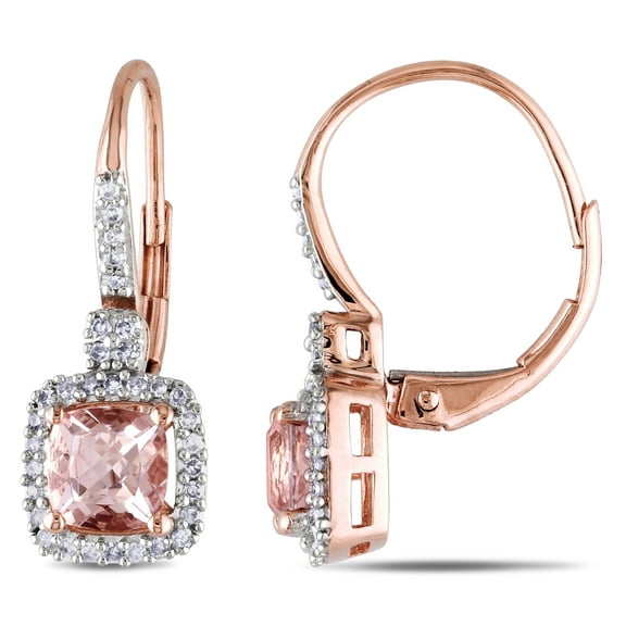 Everly Women's Morganite 10k Rose Gold Earrings